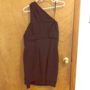 BCBG Generation Black Cocktail One Shoulder Dress